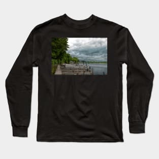 Dock view on Rice Lake Long Sleeve T-Shirt